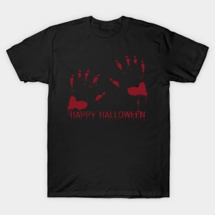 Happy Halloween, Claw Print in Blood T-Shirt